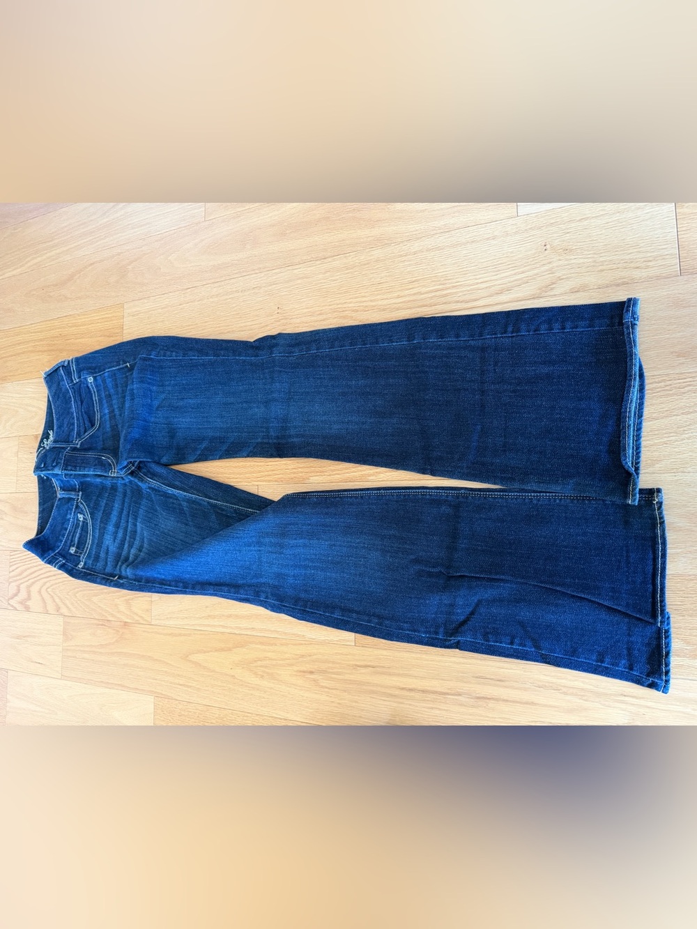 Women’s Dark Indigo Wide Leg Jeans American Eagles 6